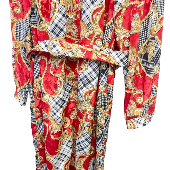 Vintage D’Allaird’s Canada Baroque Plaid Belted Dress (S) - Picture 8 of 8